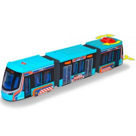 Tramvai Dickie Toys Siemens City Tram 41,5 cm albastru - poza 2