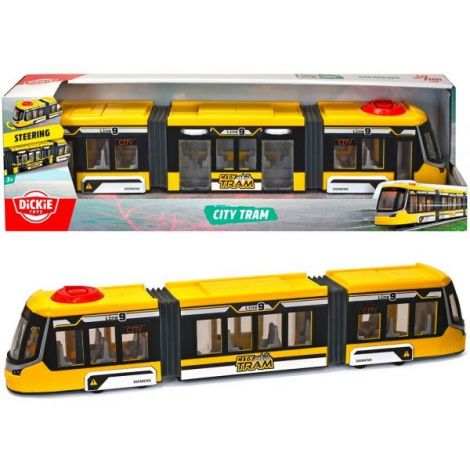 Tramvai Dickie Toys Siemens City Tram 41,5 cm galben - poza 2
