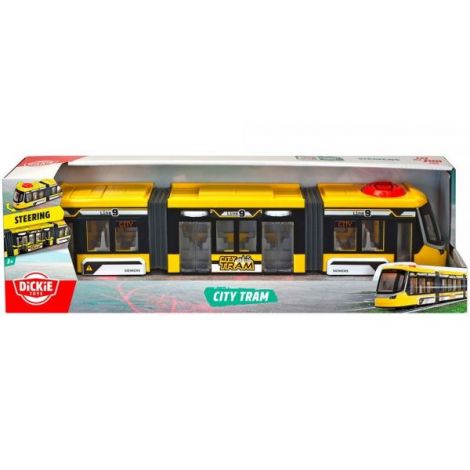 Tramvai Dickie Toys Siemens City Tram 41,5 cm galben - poza 3