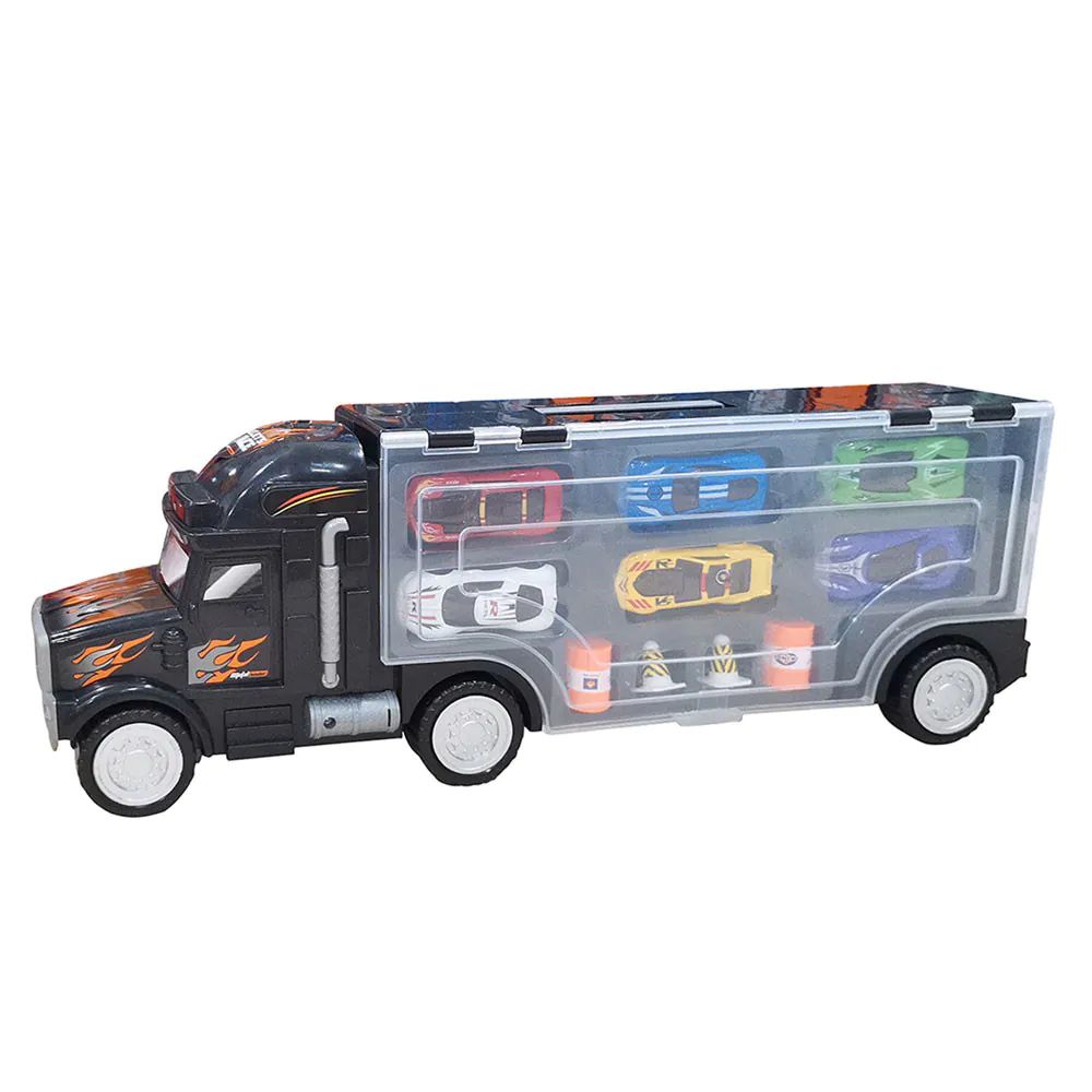 Transportator auto cu 6 masinute si semne rutiere ZY1505993 - poza 1