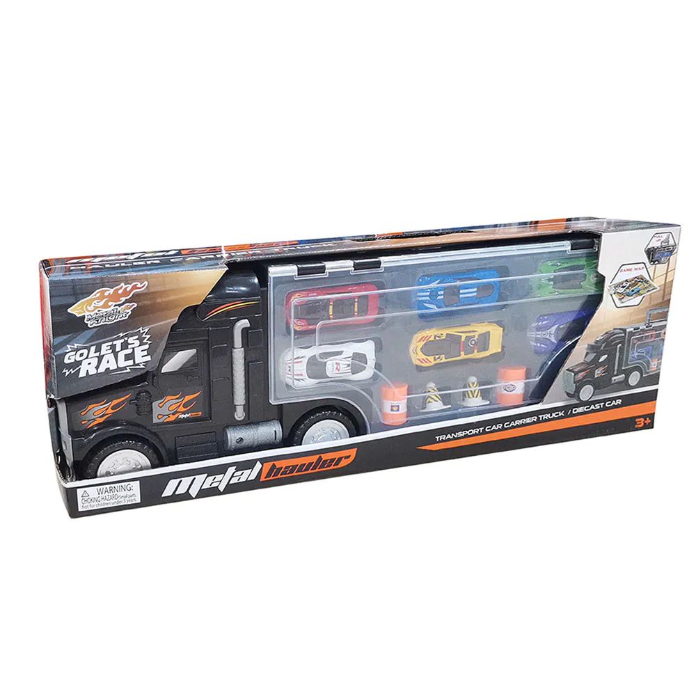 Transportator auto cu 6 masinute si semne rutiere ZY1505993 - poza 3