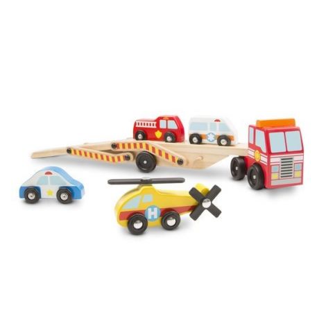Transportor cu vehicule de urgenta Melissa and Doug - poza 4