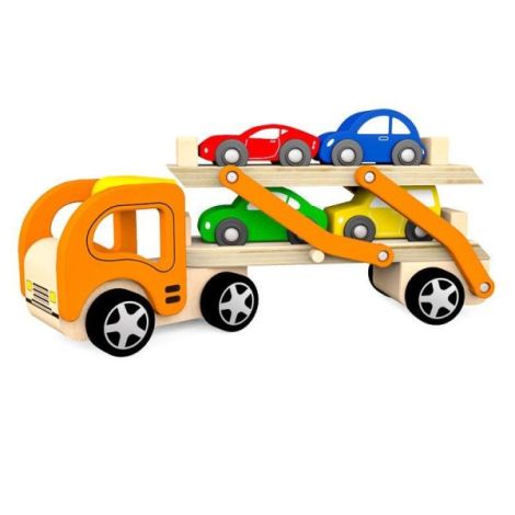 Transportor de masinute din lemn, Viga Toys - poza 1