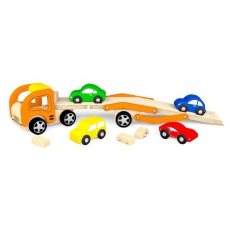 Transportor de masinute din lemn, Viga Toys - poza 2