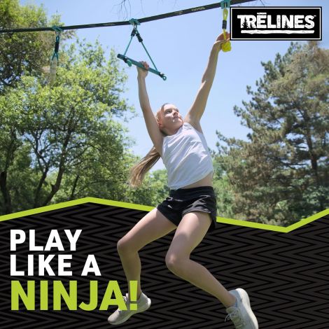 Traseu cu obstacole Ninja Adventure Treline set, pentru copii peste 5 ani,11 metri - poza 3
