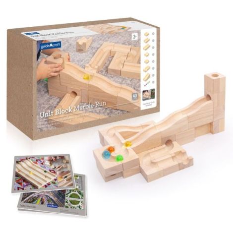 Traseu modular din lemn cu bile, 40 de piese, Guidecraft - poza 1
