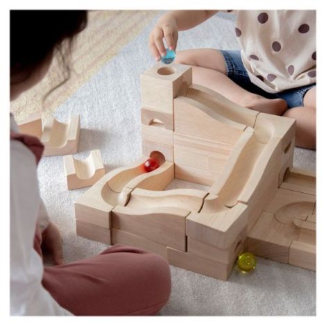 Traseu modular din lemn cu bile, 40 de piese, Guidecraft - poza 3