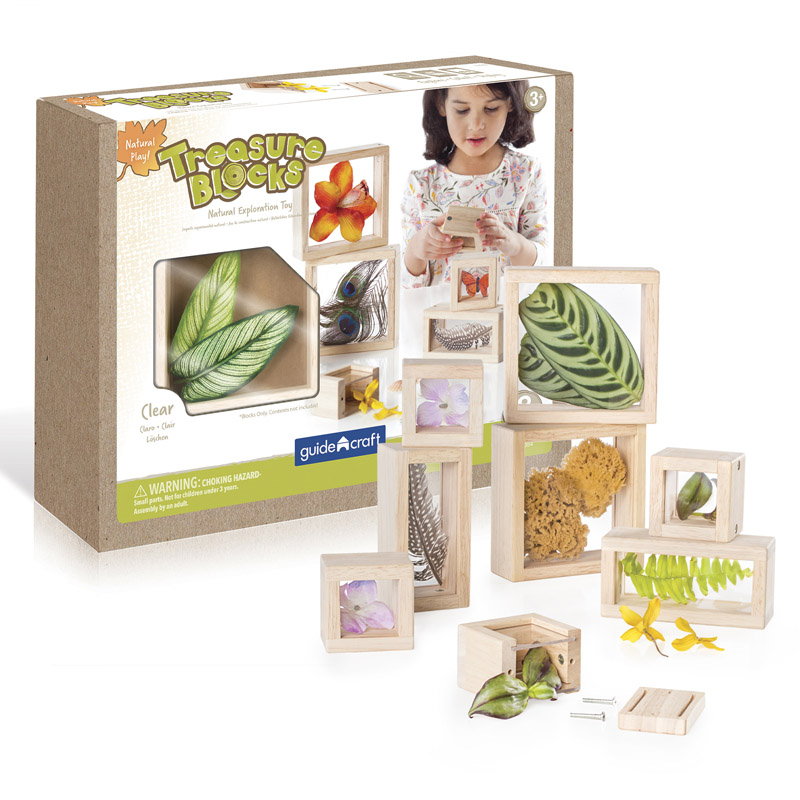Treasure Blocks Clear, Guidecraft natur