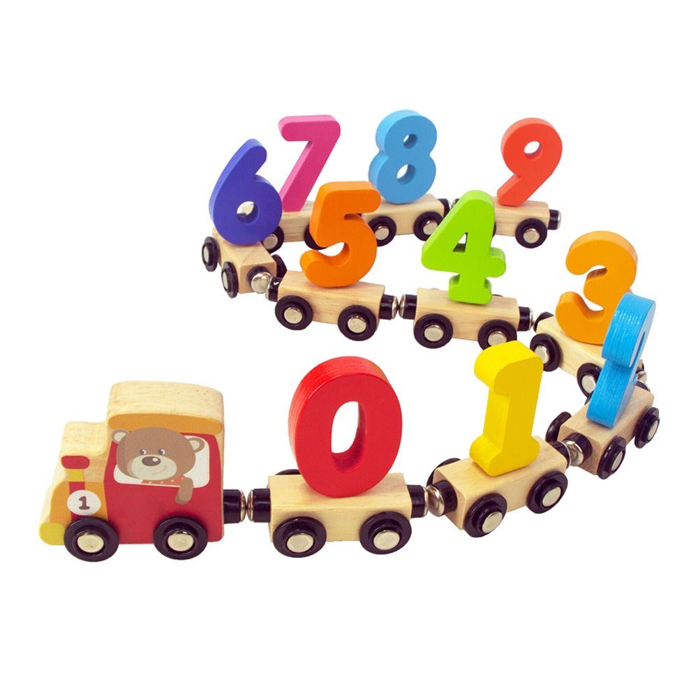 Tren cu numere din lemn Felyx Toys - poza 1