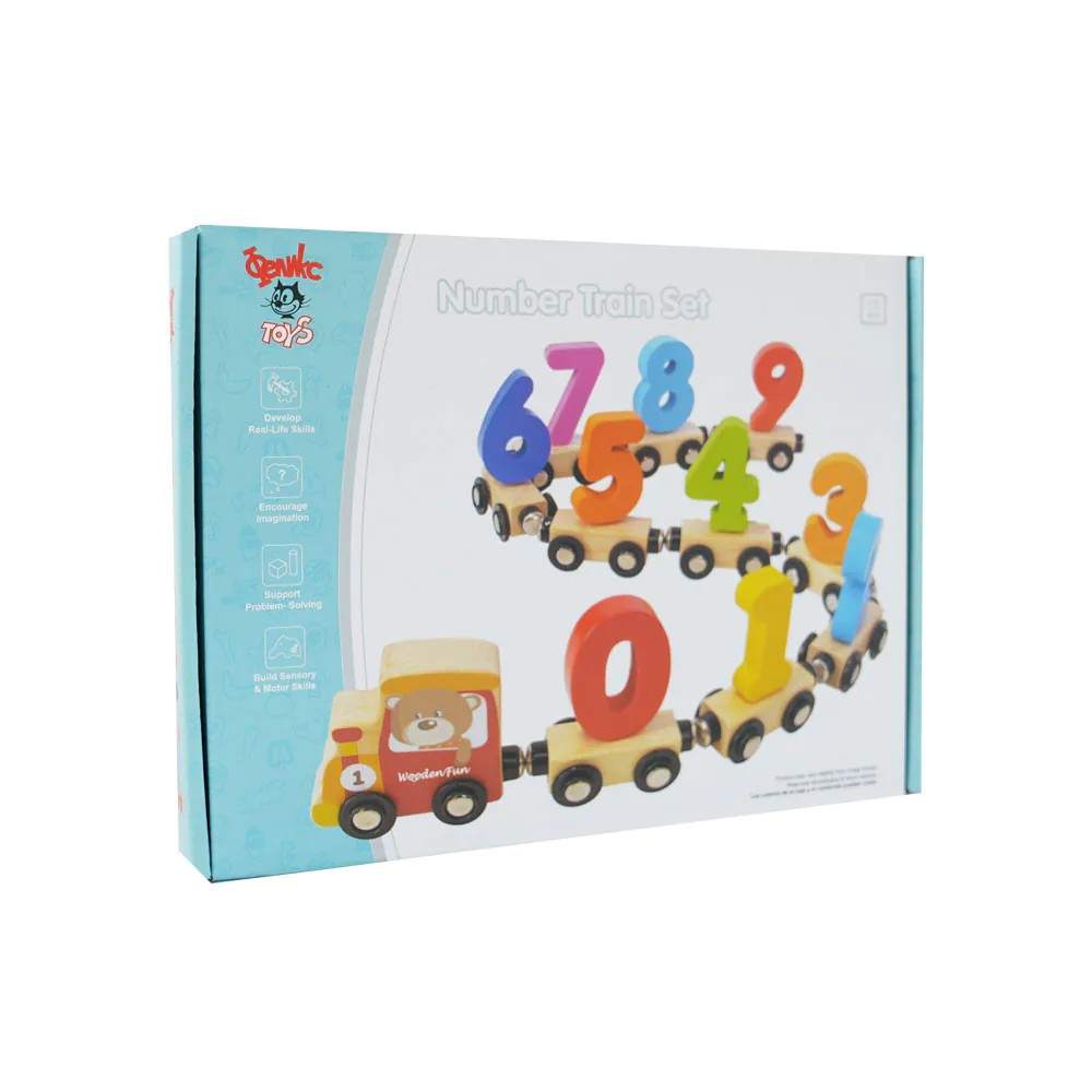 Tren cu numere din lemn Felyx Toys - poza 2