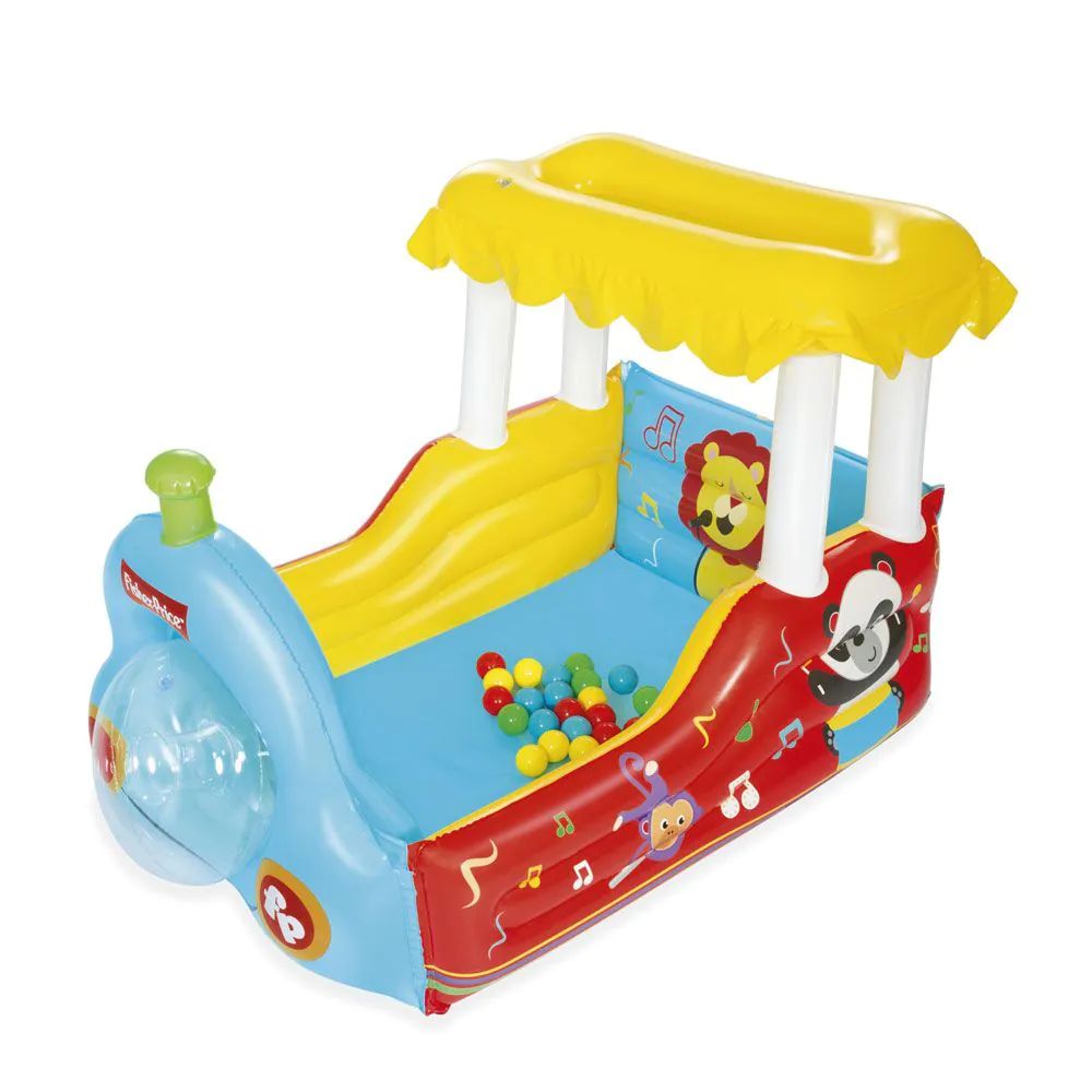 Tren gonflabil cu 25 de bile Bestway Fisher Price 132 x 94 x 89 cm - poza 1