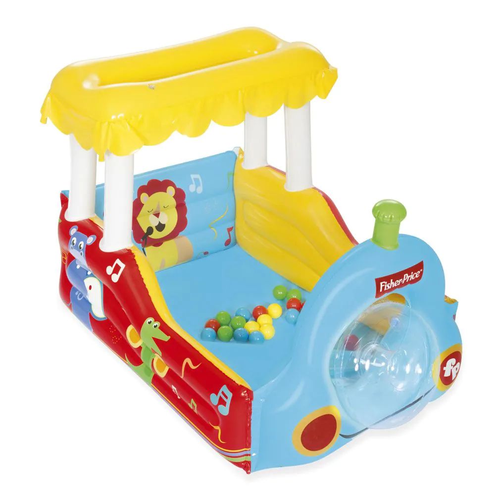 Tren gonflabil cu 25 de bile Bestway Fisher Price 132 x 94 x 89 cm - poza 3