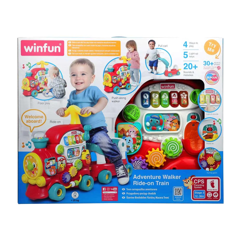 Tren Ride-on Winfun Adventure Walker 4 in 1 cu sunete, luminite si activitati - poza 2