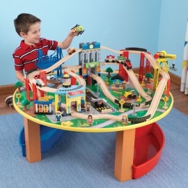 Trenulet din lemn City Explorer si masa de joaca Kidkraft - poza 2