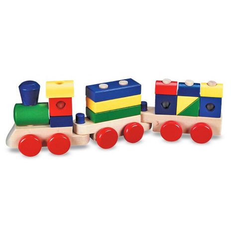 Trenulet din lemn de stivuit Melissa and Doug 572 - poza 2
