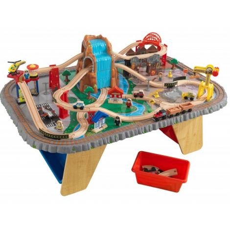 Trenulet din lemn Waterfall Junction si masa de joaca - poza 4