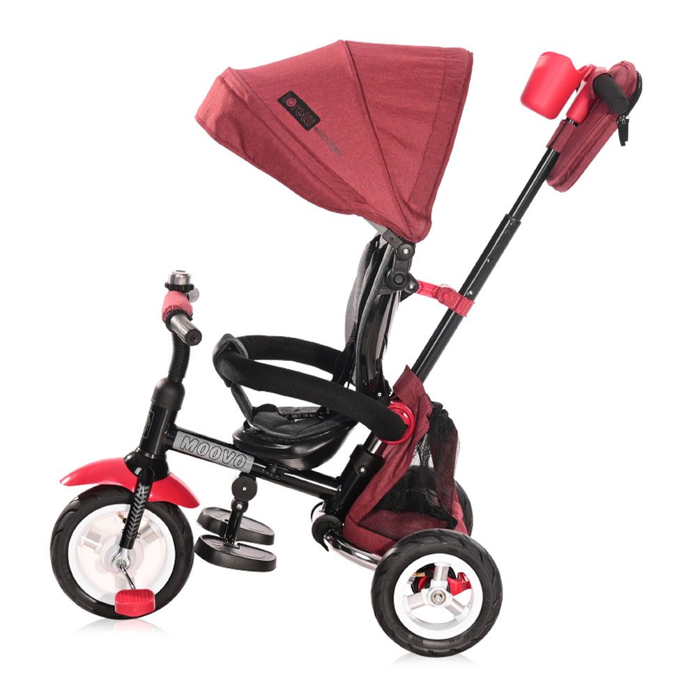 Tricicleta cu parasolar Lorelli Moovo Air Red Black Luxe - poza 3