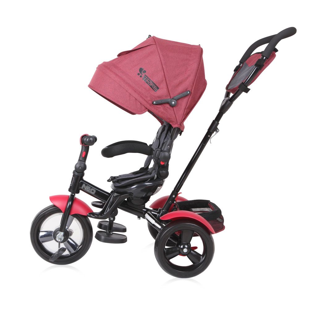 Tricicleta cu parasolar Lorelli Neo 2020 Red Black Luxe - poza 2