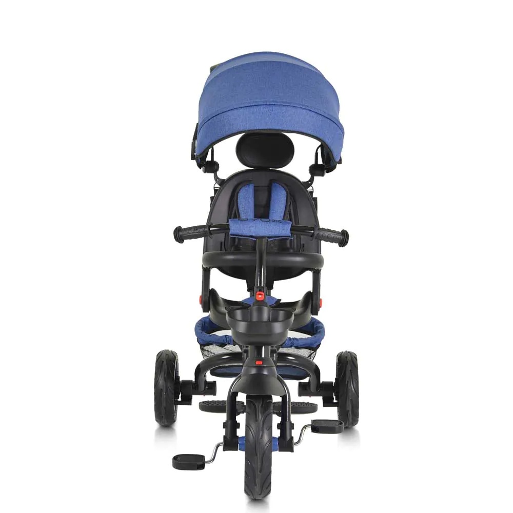 Tricicleta cu parasolar si scaun rotativ Byox Explore 360 Albastra - poza 2