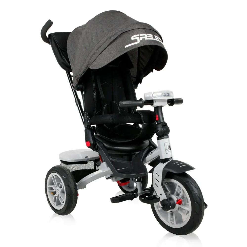 Tricicleta cu parasolar si scaun rotativ Lorelli Speedy Air Neagra - poza 1