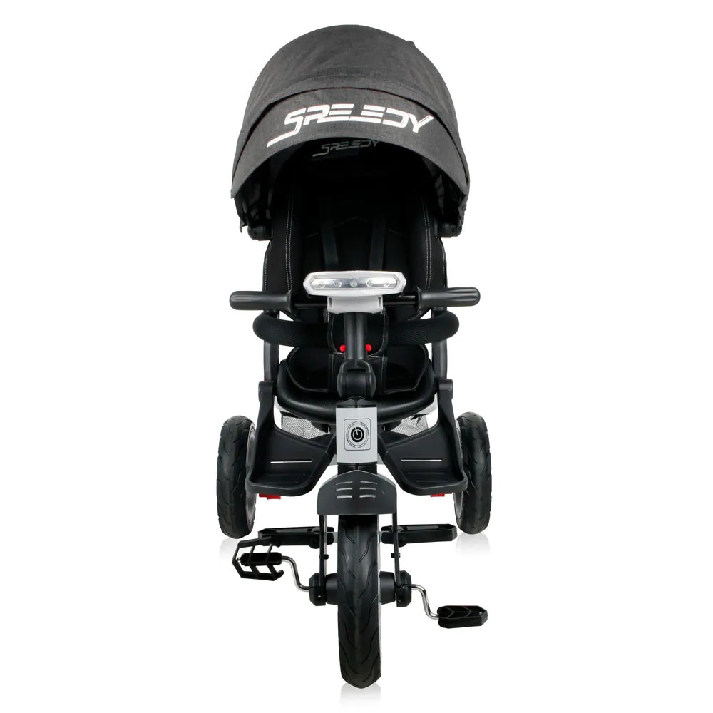 Tricicleta cu parasolar si scaun rotativ Lorelli Speedy Air Neagra - poza 3