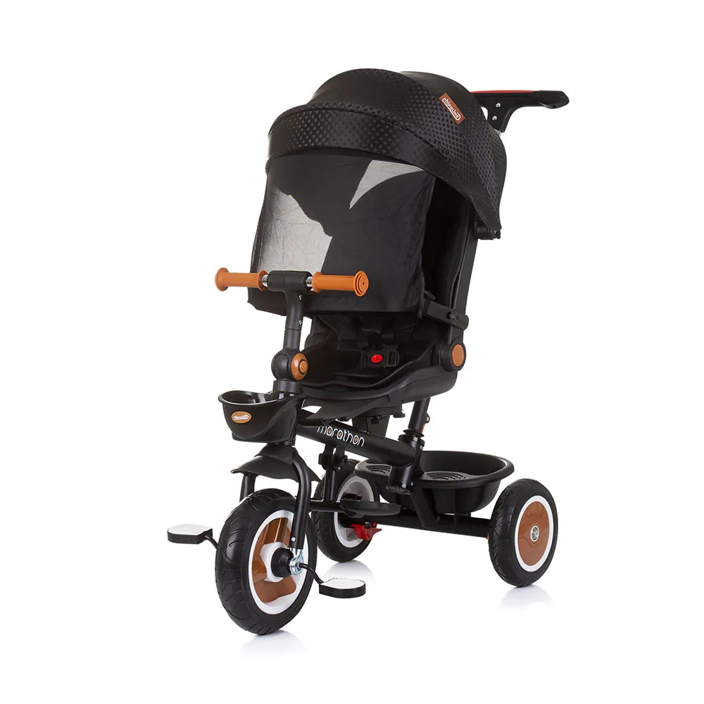Tricicleta cu scaun rotativ si parasolar Chipolino Marathon 2025 Obsidian - poza 2