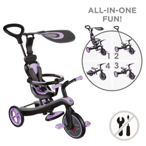 Tricicleta globber explorer 4 in 1 violet - poza 2