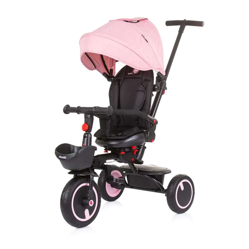 Tricicleta pliabila cu scaun reversibil 360 Chipolino Quick Fold 2023 Pink Water - poza 1