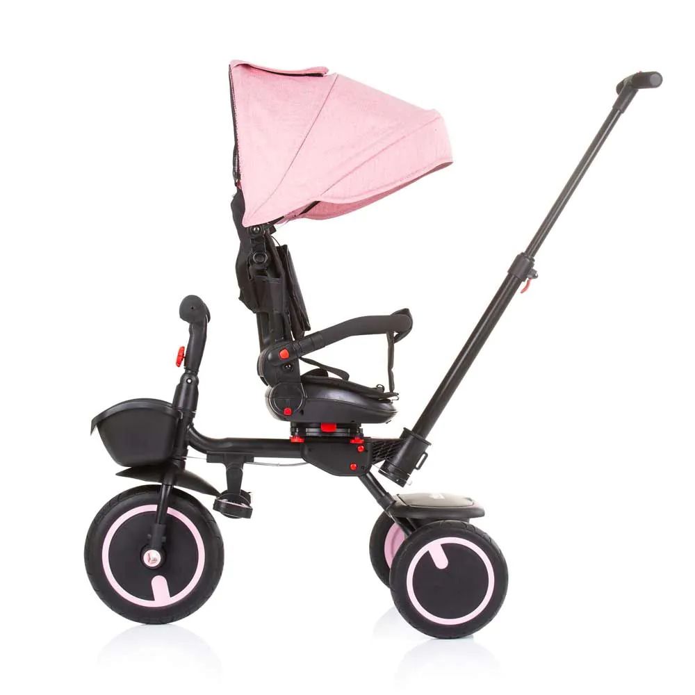 Tricicleta pliabila cu scaun reversibil 360 Chipolino Quick Fold 2023 Pink Water - poza 5