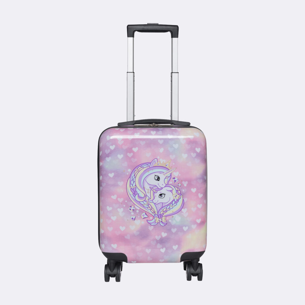 Troler pentru copii, cu roti 360 , Unicorn Princess Purple
