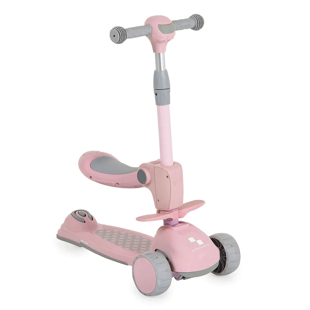 Trotineta 2 in 1 cu 3 roti Byox Checkmate Lace Pink - poza 1