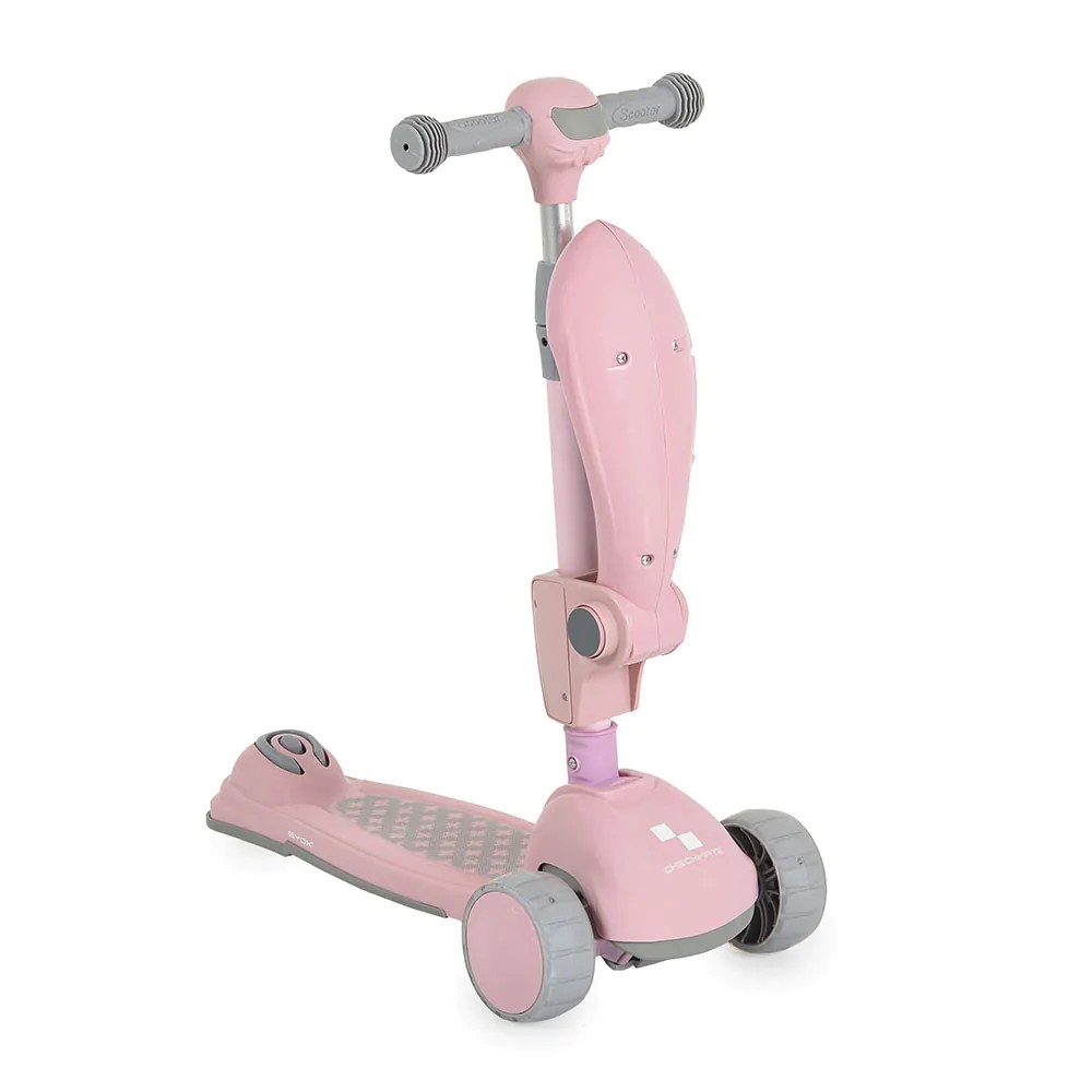 Trotineta 2 in 1 cu 3 roti Byox Checkmate Lace Pink - poza 5