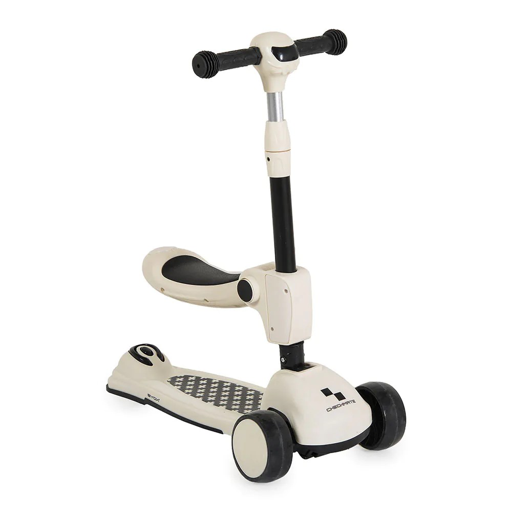 Trotineta 2 in 1 cu 3 roti Byox Checkmate Royal White - poza 4
