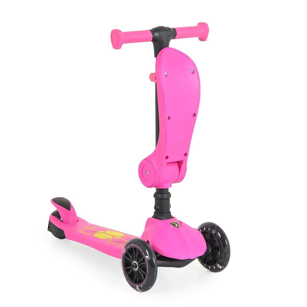 Trotineta 2 in 1 cu 3 roti Moni Lamborghini Roz - poza 2
