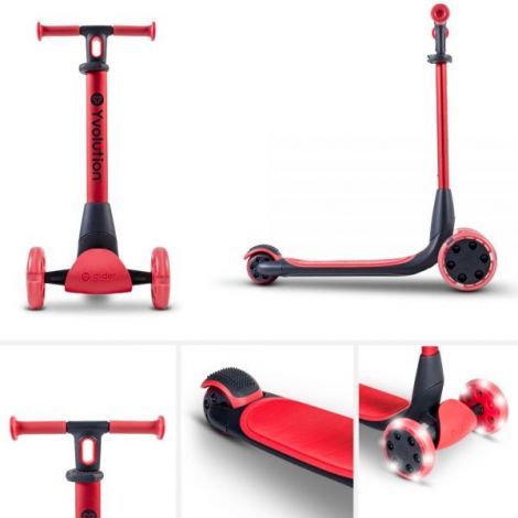 Trotineta 5-in-1 Yvolution Y Glider Luna Red - poza 4