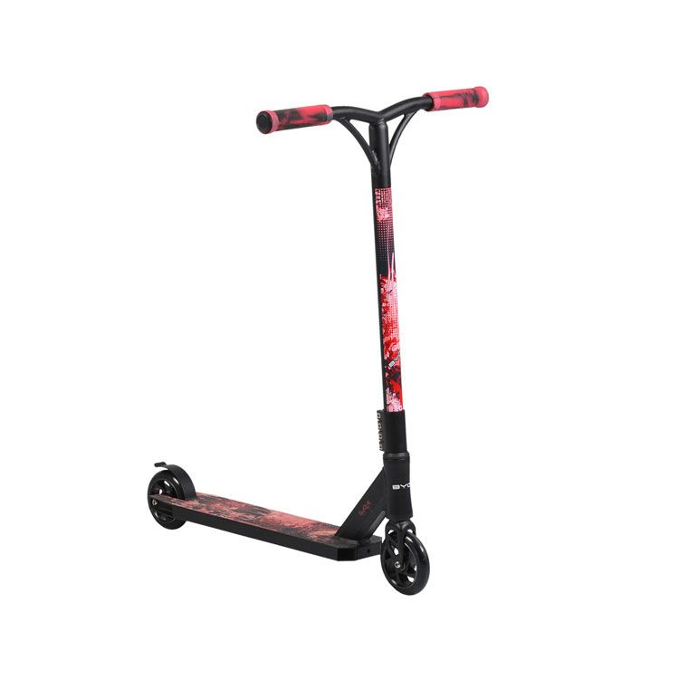 Trotineta aluminiu cu 2 roti pentru fete peste 10 ani Freestyle Stunt Shock for Tricks rosu - poza 1