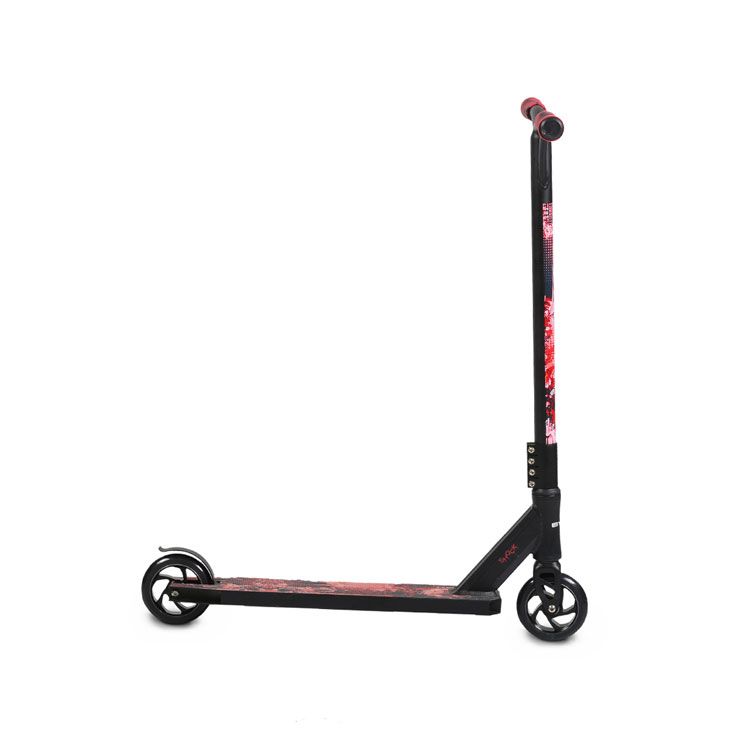 Trotineta aluminiu cu 2 roti pentru fete peste 10 ani Freestyle Stunt Shock for Tricks rosu - poza 2