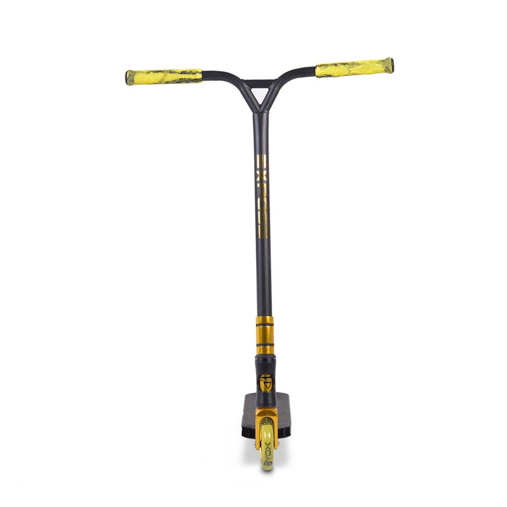 Trotineta aluminiu cu 2 roti unisex peste 10 ani Freestyle Stunt Expose for Tricks auriu - poza 3