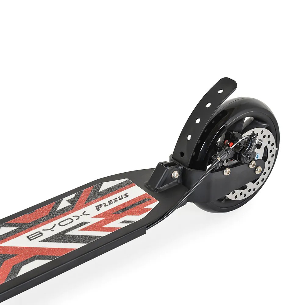 Trotineta aluminiu pliabila cu 2 roti unisex peste 8 ani Byox Plexus negru cu amortizor - poza 4