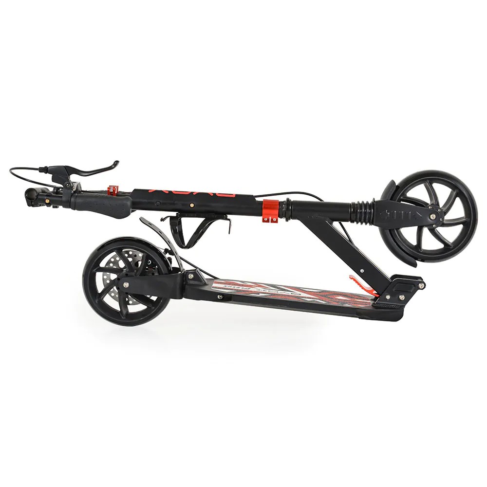 Trotineta aluminiu pliabila cu 2 roti unisex peste 8 ani Byox Plexus negru cu amortizor - poza 5