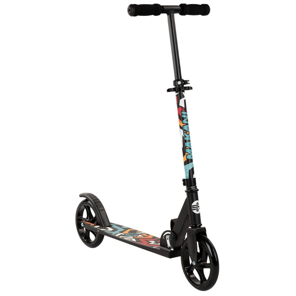 Trotineta cu 2 roti pentru baieti peste 8 ani Kikka boo Makani Argus Geometrics Black - poza 1