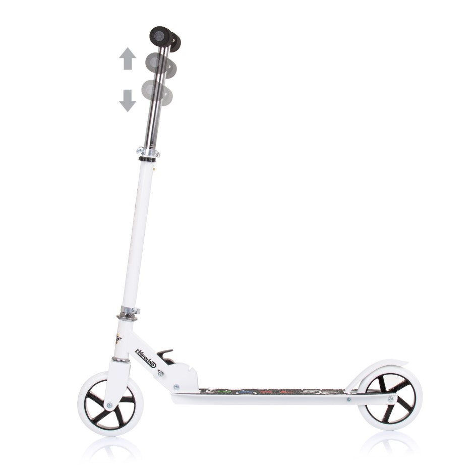 Trotineta cu 2 roti, unisex, peste 6 ani, Chipolino Sharky Alba - poza 3