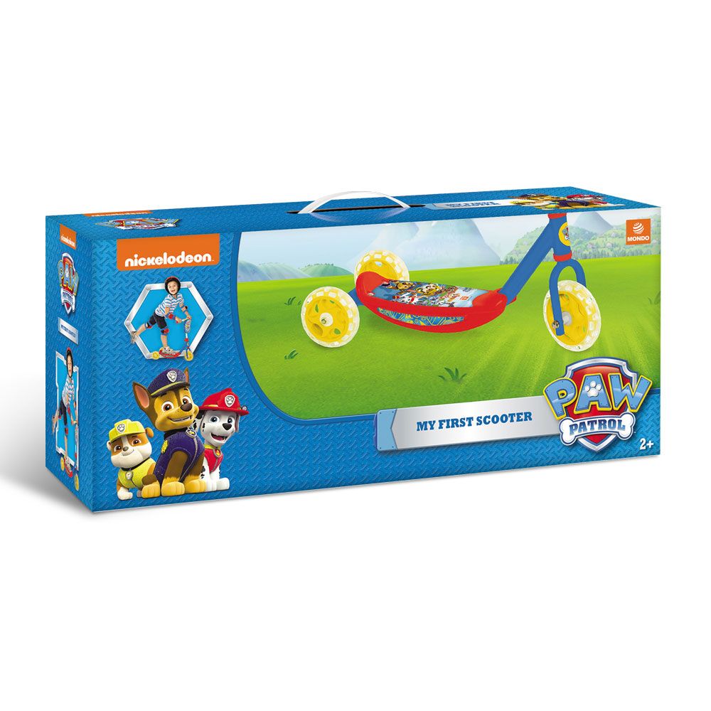 Trotineta cu 3 roti pentru baieti peste 2 ani Mondo Paw Patrol rosu albastru - poza 2