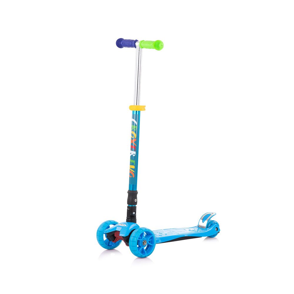 Trotineta cu 3 roti pentru baieti peste 3 ani Chipolino Croxer Evo albastru cu luminite - poza 1