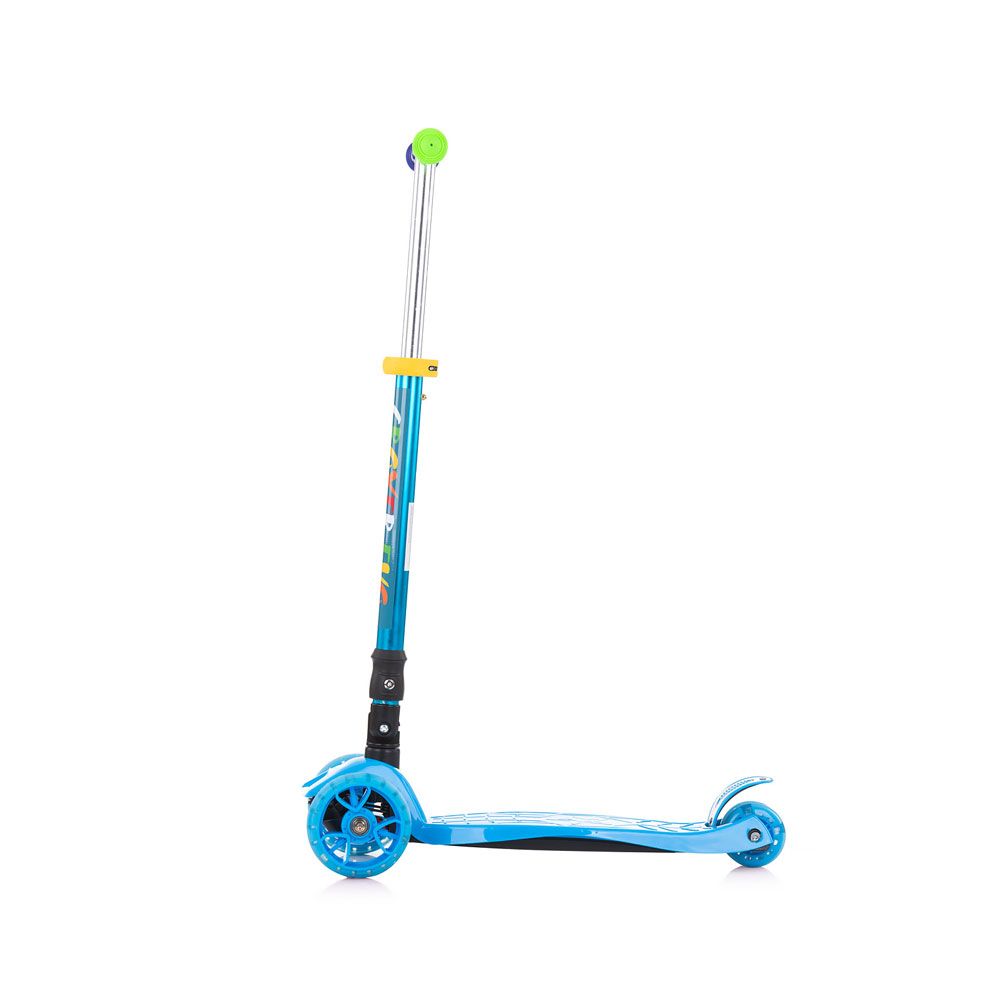 Trotineta cu 3 roti pentru baieti peste 3 ani Chipolino Croxer Evo albastru cu luminite - poza 4