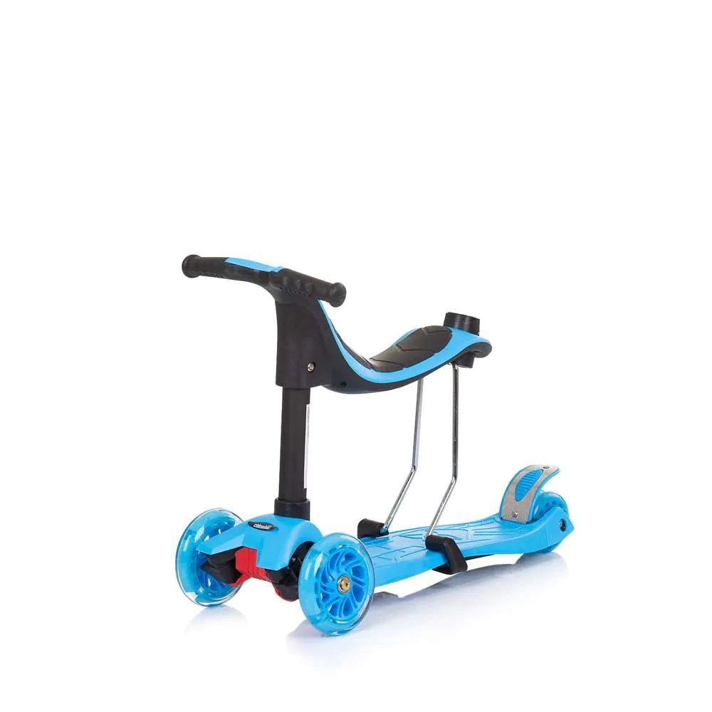 Trotineta cu 3 roti, pentru baieti, peste 3 ani, Chipolino Multi Plus Albastra - poza 3