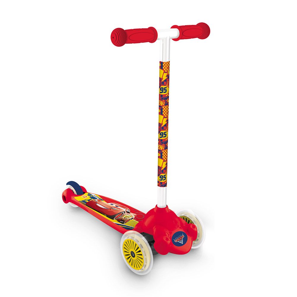 Trotineta cu 3 roti pentru baieti peste 3 ani Mondo Twist&Roll Cars 3 rosu - poza 1