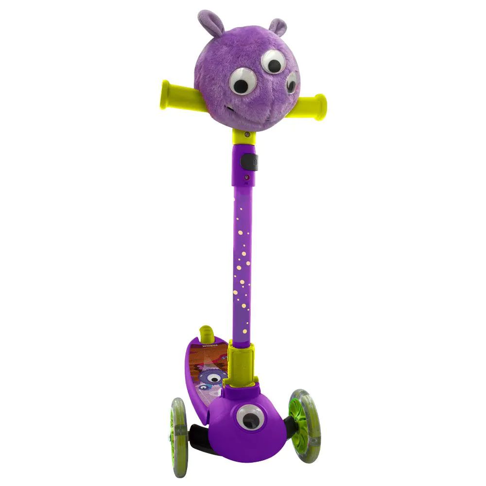 Trotineta cu 3 roti si animalut de plus K3YRIDERS Monster Eyes Purpy - poza 1