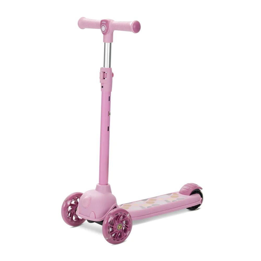 Trotineta cu 3 roti si anvelope cu lumini Lorelli Jester Roz - poza 1