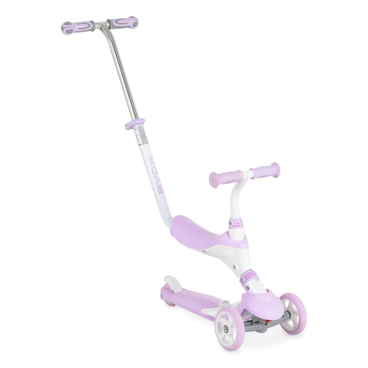 Trotineta cu 3 roti si maner de control parental pentru fete Byox Tristar Mov - poza 1
